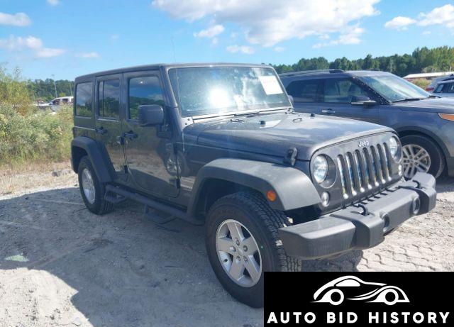 Jeep Wrangler Jk Unlimited Sport S 4X4 2018 Gray 3.6L
