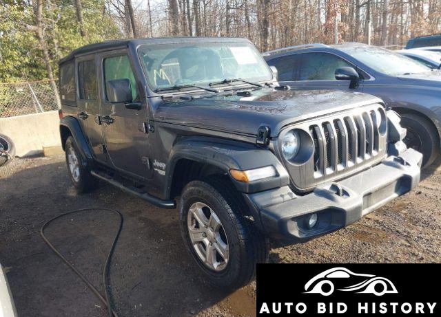 Jeep Wrangler Unlimited Sport S 4X4 2019 Gray 3.6L