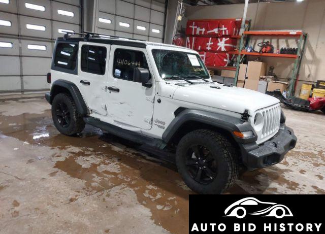 Jeep Wrangler Unlimited Sport S 4X4 2018 White 3.6L