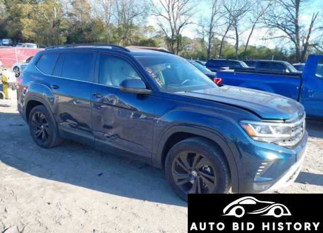 Volkswagen Atlas 3.6L V6 Se W/Technology 2022 Blue 3.6L