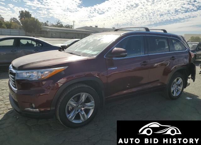 Toyota Highlander Hybrid Limited 2015 Burgundy 3.5L  6