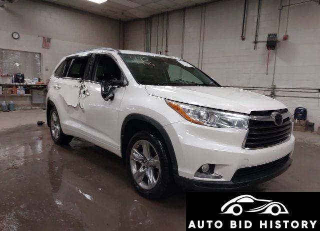 Toyota Highlander Limited V6 2016 White 3.5L