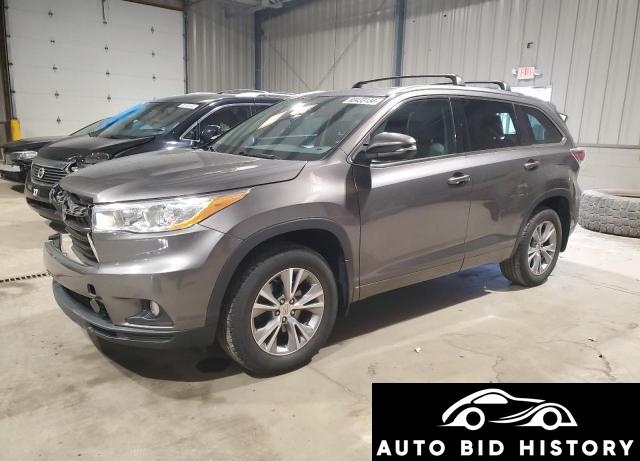 Toyota Highlander Xle 2014 Gray 3.5L  6