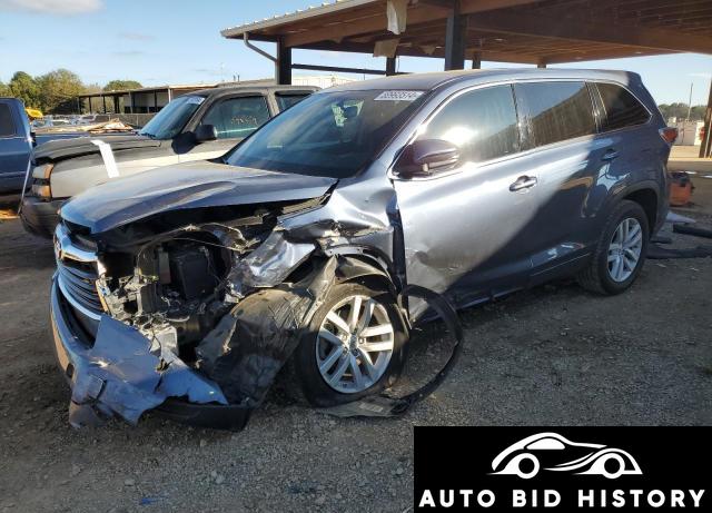 Toyota Highlander Le 2015 Blue 2.7L  4